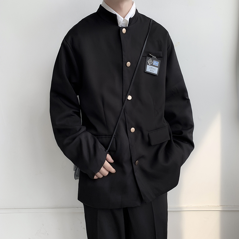 Haori Japanese Jacket - Japanese College Uniform Jacket Stand-up Collar