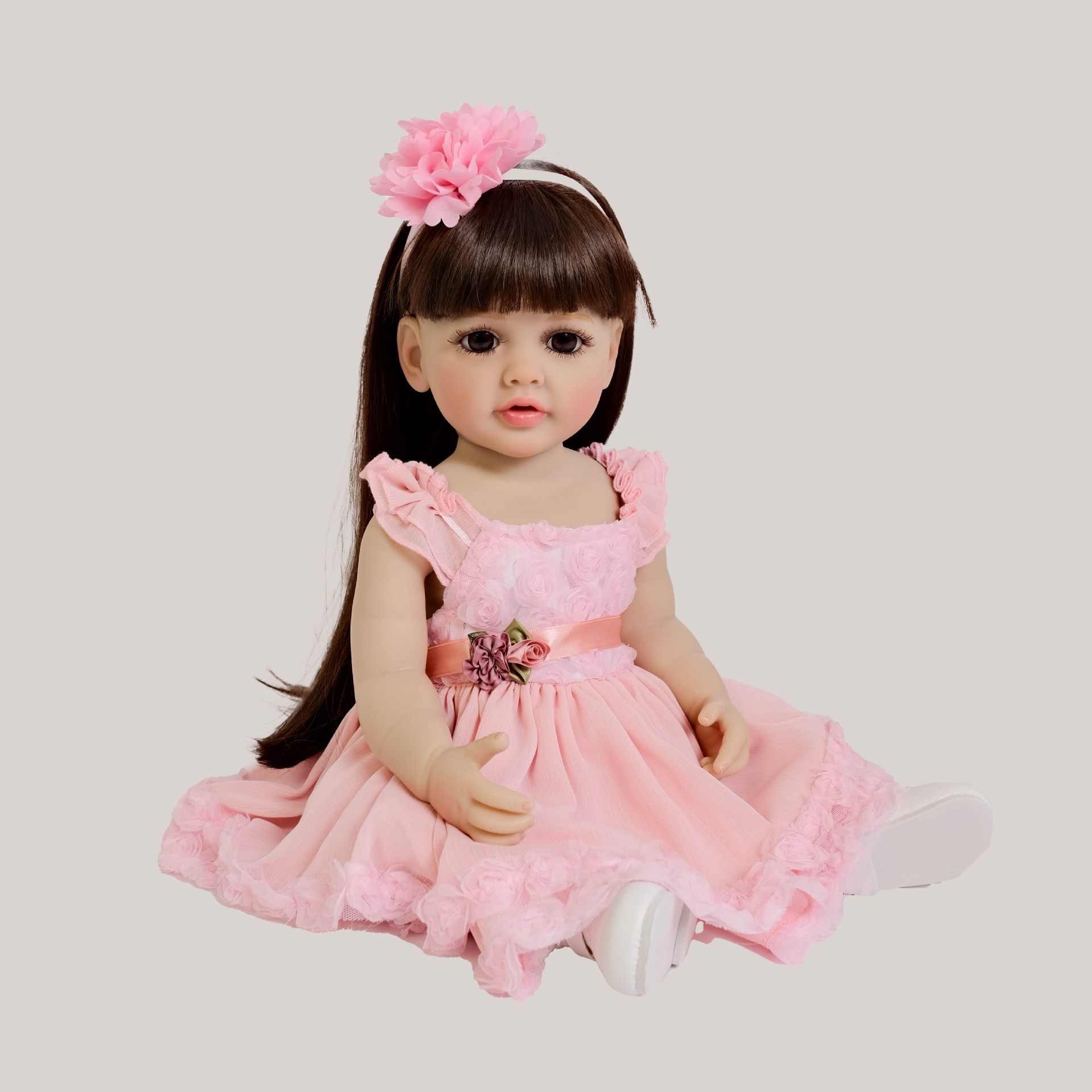 Cute 55 cm Long Hair Pink Girl - đánh giá và giá Kids Ethnic Fashion