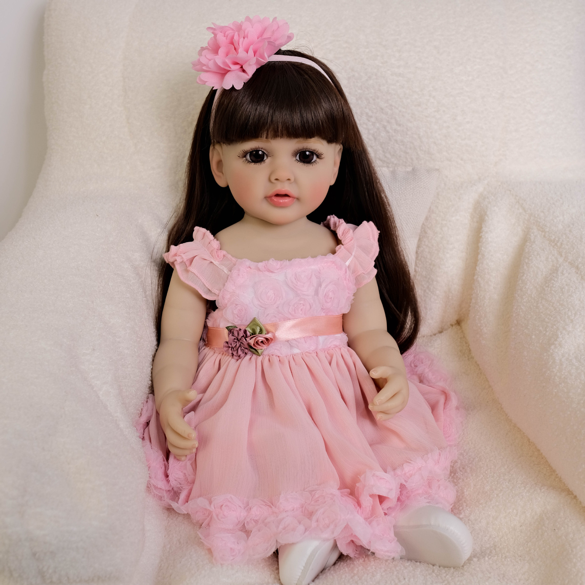 Cute 55 cm Long Hair Pink Girl - đánh giá và giá Kids Ethnic Fashion