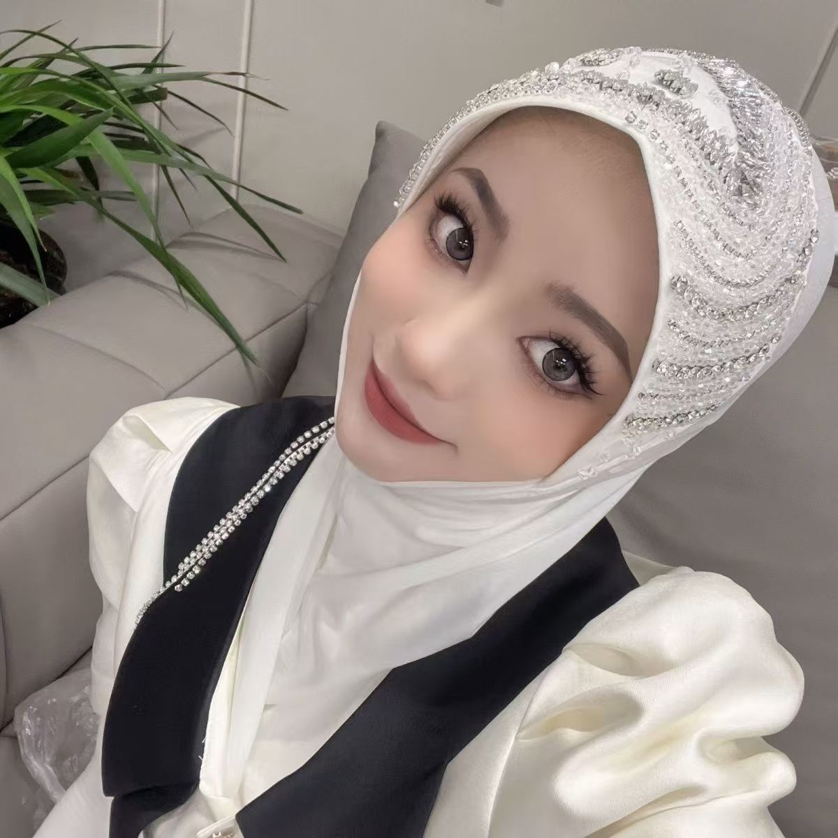 Luxury Hat Hijab Pink Scarf wi - đánh giá và giá Ethnic Fashion In