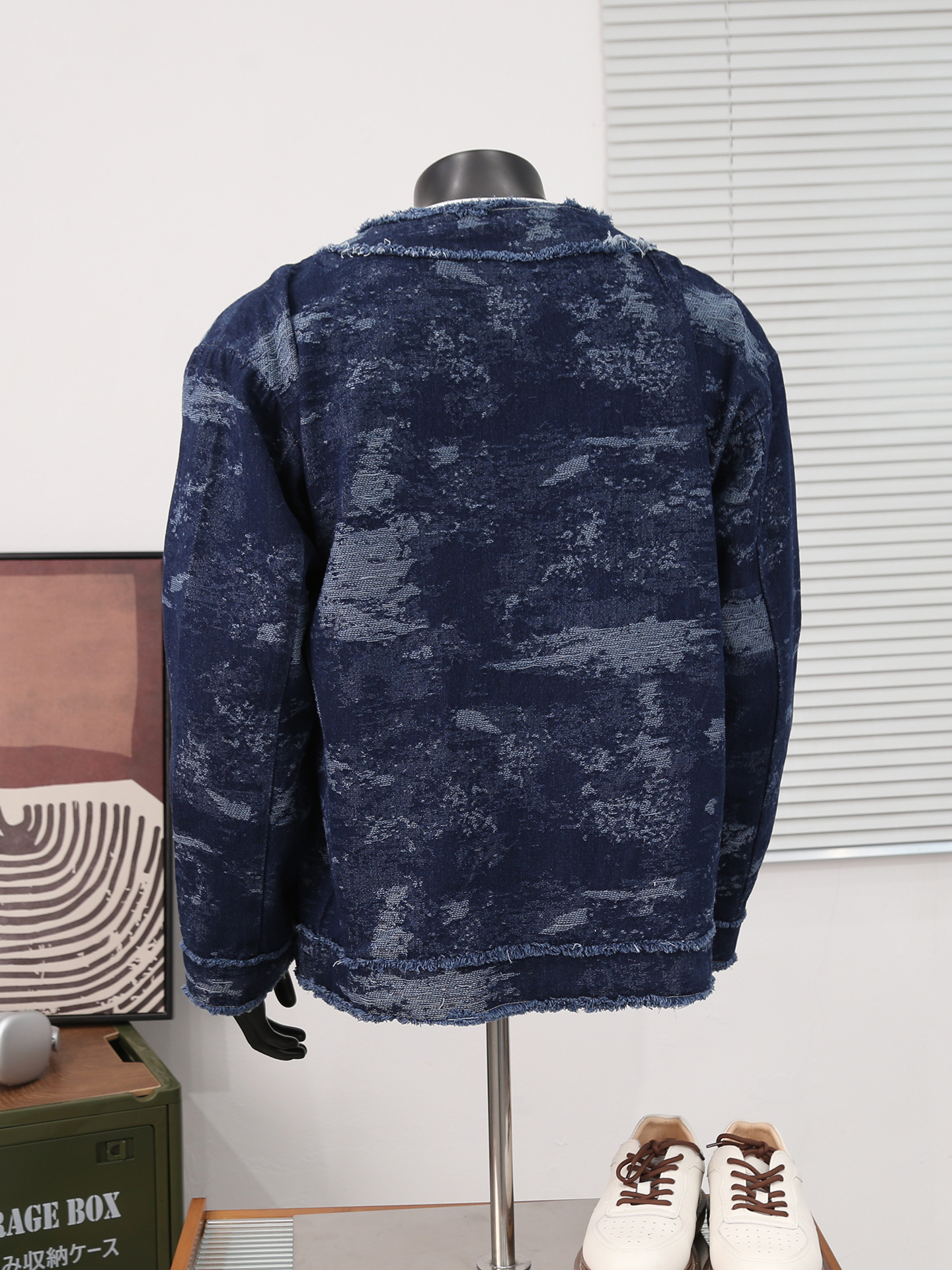 Retro Jacquard Denim Jacket Fo - đánh giá và giá Haori Japanese Jacket
