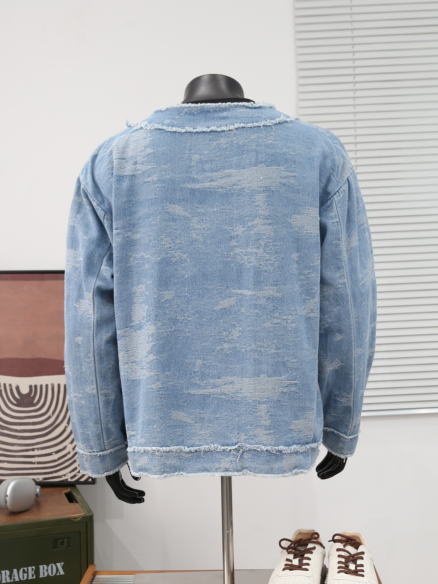 Retro Jacquard Denim Jacket Fo - đánh giá và giá Haori Japanese Jacket