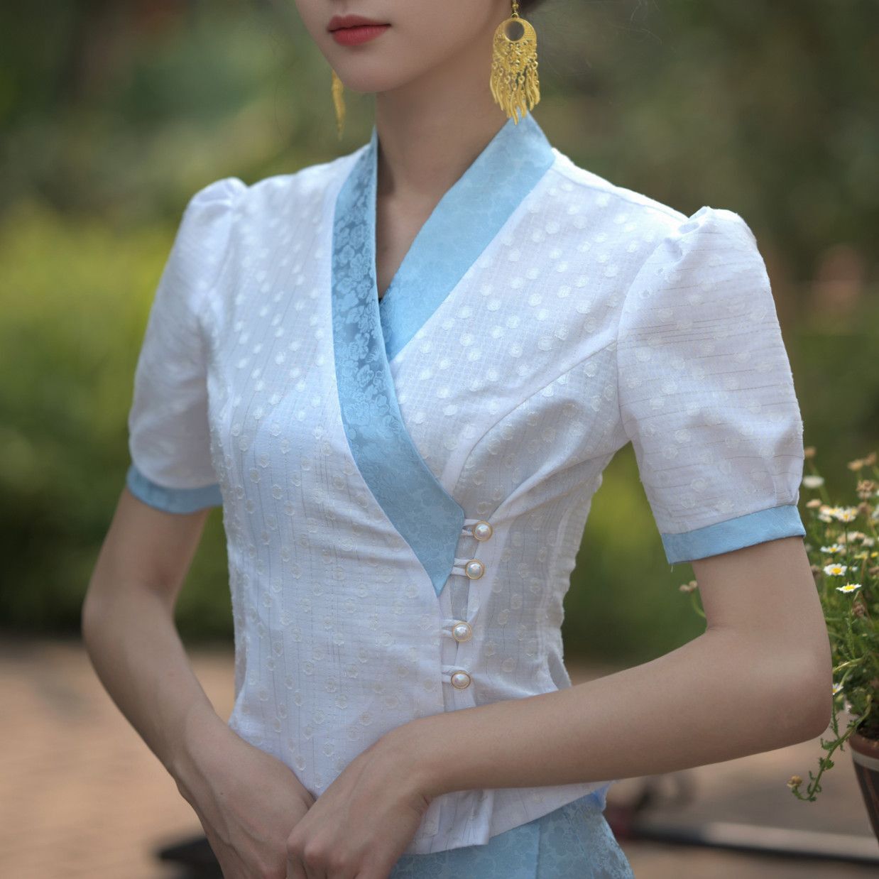 2pcs Thailand Myanmar women Da - đánh giá và giá Ethnic Style