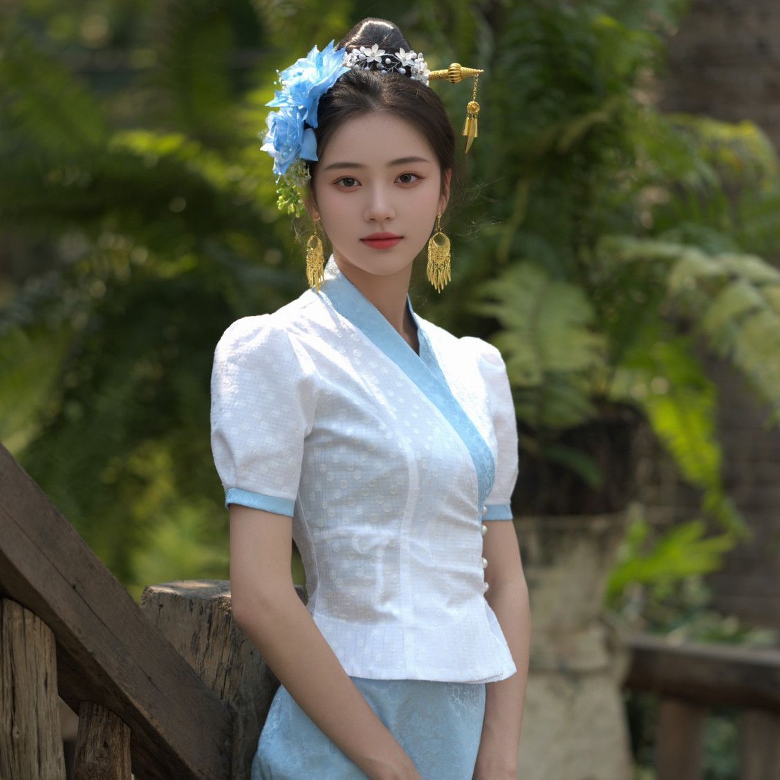 2pcs Thailand Myanmar women Da - đánh giá và giá Ethnic Style