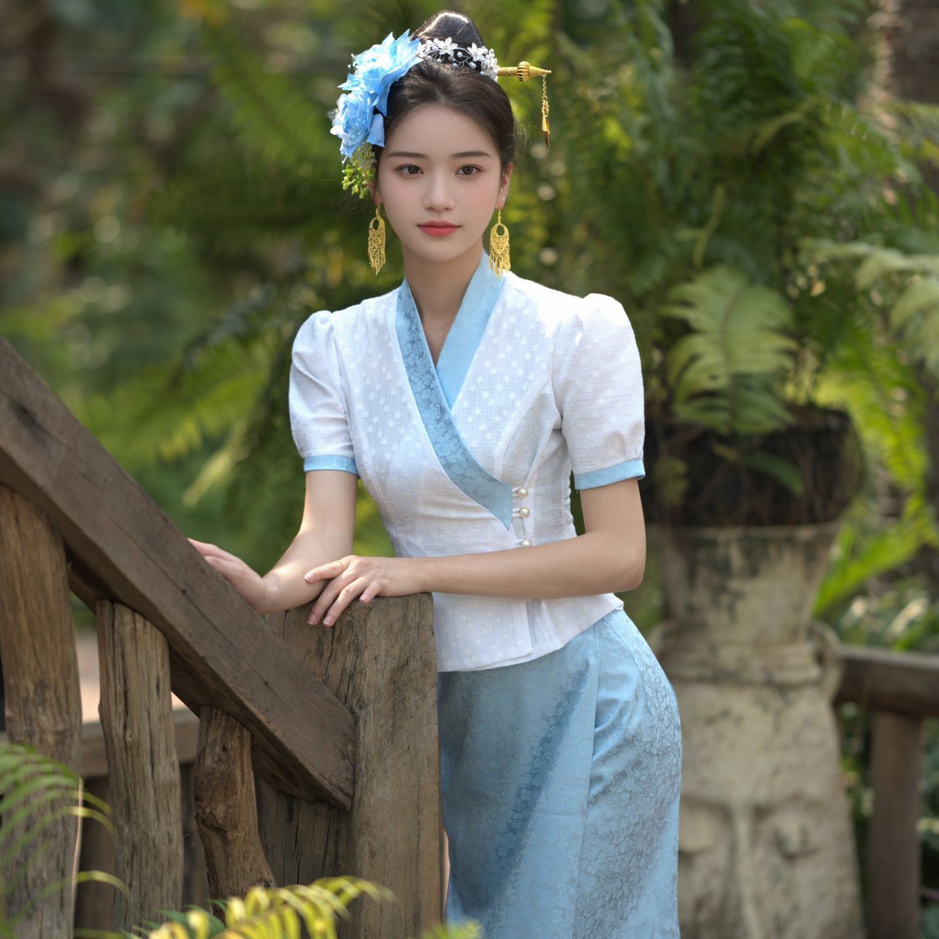 2pcs Thailand Myanmar women Da - đánh giá và giá Ethnic Style