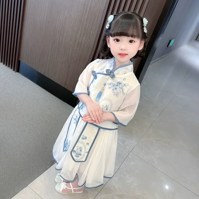Summer Chinese Style Set Girls - đánh giá và giá Kids Ethnic Fashion