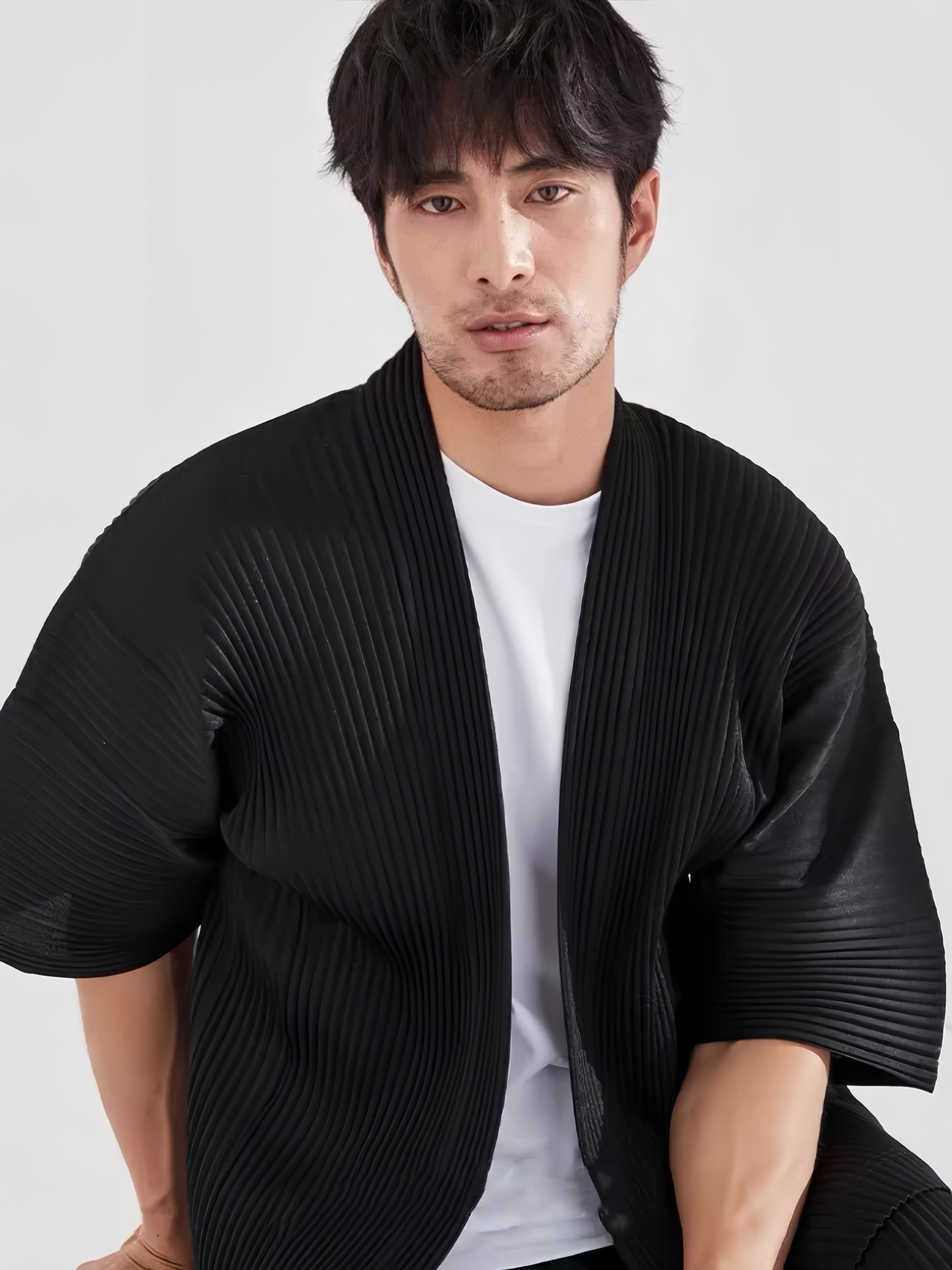 Miyake Pleated Kimono Jacket M - đánh giá và giá Haori Japanese Jacket