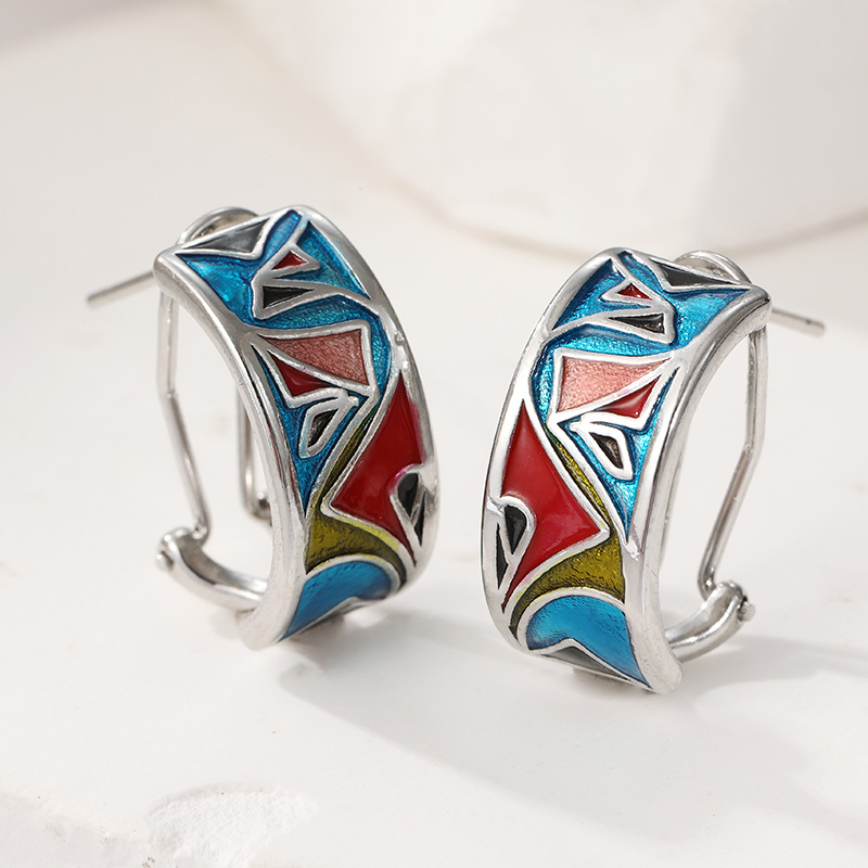 Ethnic Silver Color Enamel Hoo - đánh giá và giá Ethnic Fashion Wear For Women