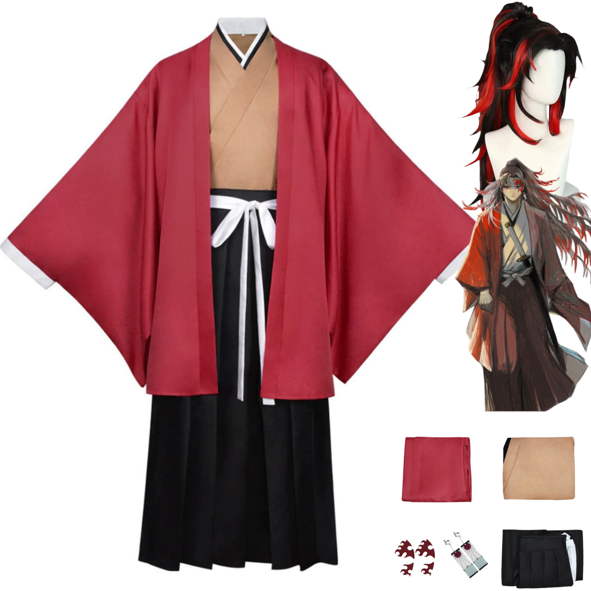 Anime Tsugikuni Yoriichi Cospl - đánh giá và giá Haori Japanese Jacket
