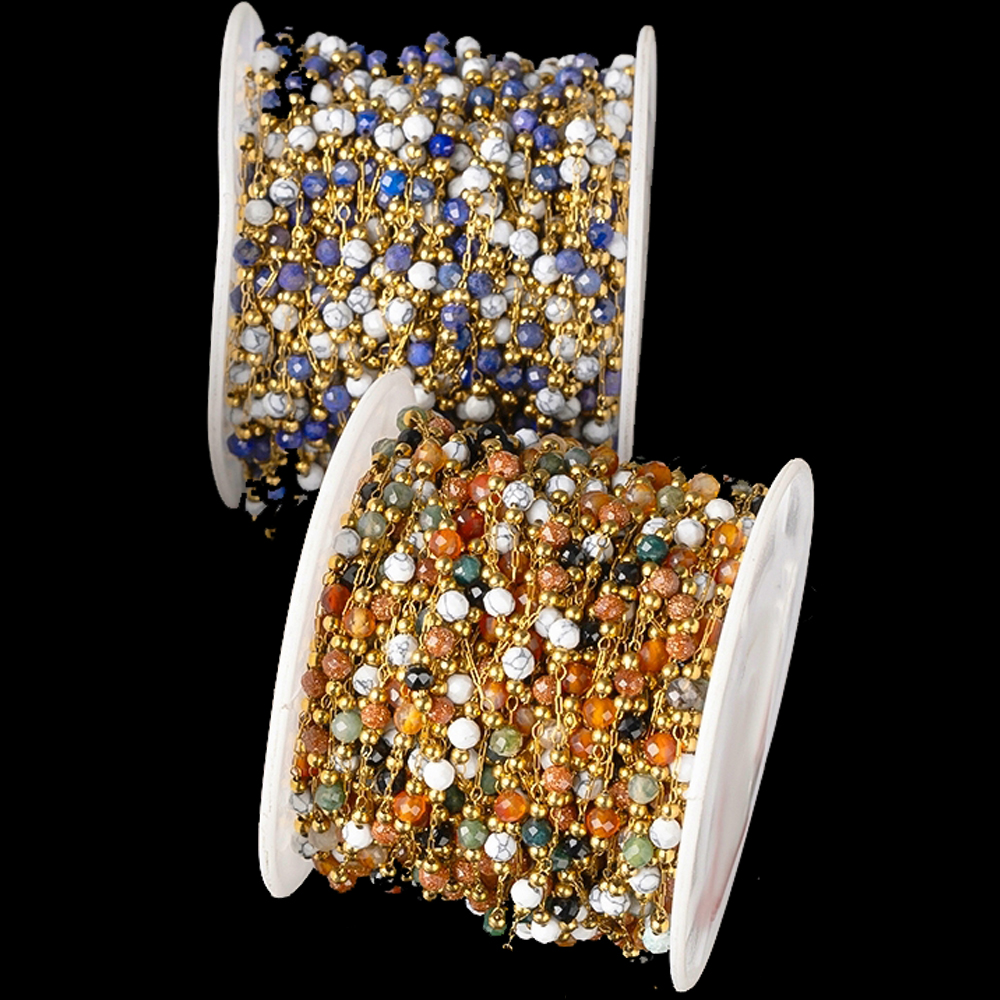 1Meter Elegant Mix Round Stone - đánh giá và giá Ethnic Fashion Jewellery