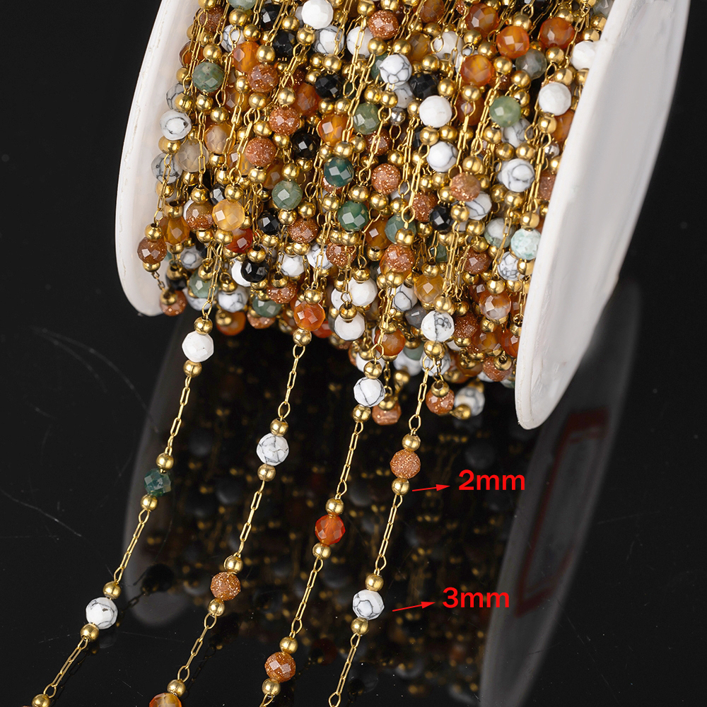 1Meter Elegant Mix Round Stone - đánh giá và giá Ethnic Fashion Jewellery